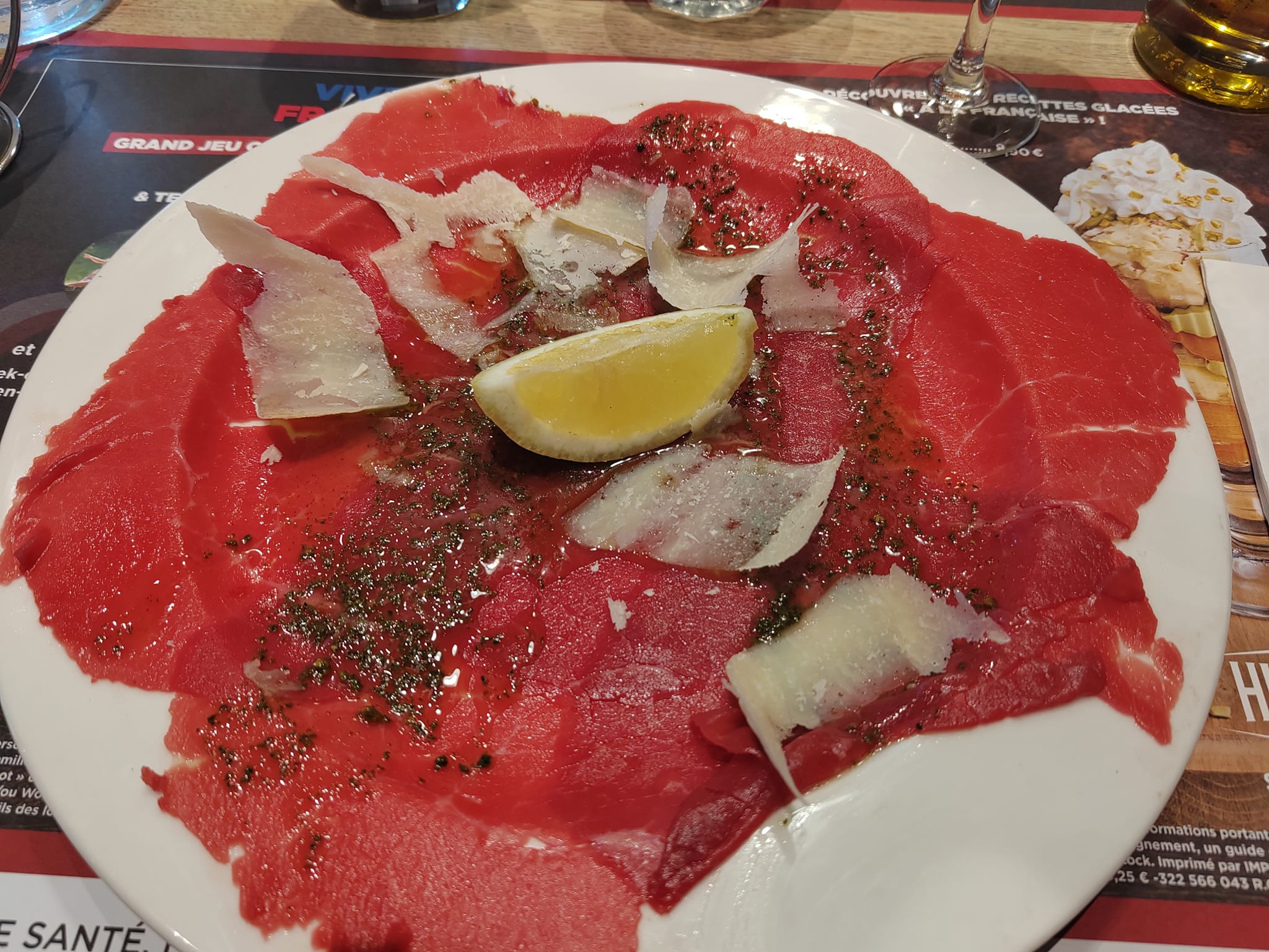 Petit carpaccio de bœuf - Hippopotamus