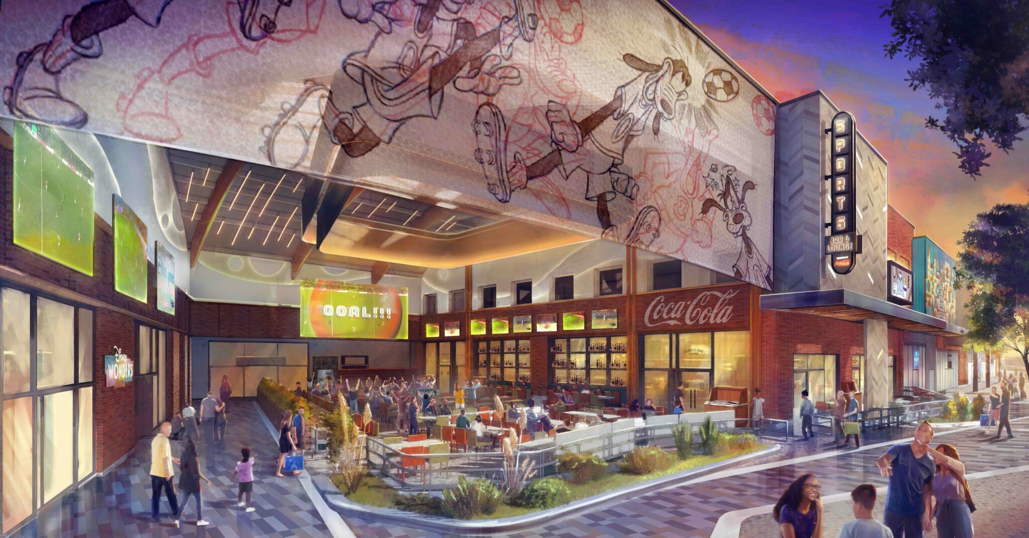 En 2025, le Sports Bar & Lounge sera remodelé à Disney Village.